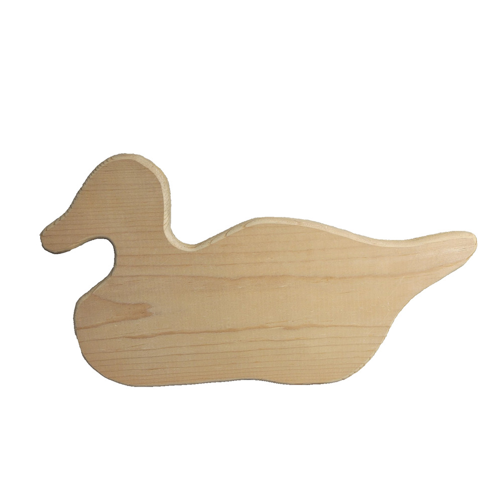 Duck Shaped Wooden Cutout – Unfinished Wood – 16x9 in – Rustic Craft Décor
